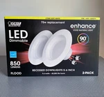 Feit Enhance Led Dimmable Recessed Downlights 5-6" 75w Replacement 2-pk. Fixed Price $15.00.