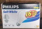 Philips 100w/120v Soft White Light Bulbs A19 (16)ct.. Fixed Price $79.00.