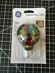 New Ge Stained Glass 25w Hand Painted Light Bulb General Electric Decorative Fun. Fixed Price $12.00.