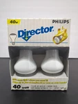 Vtg Philips 40 Soft White Director Bulbs Watt Hi Hats Art (2 Pack). Fixed Price $17.59.