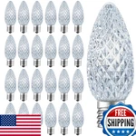 Minetom 50pk C9 Led Christmas Light Bulbs, Dimmable Cool White Strawberry. Fixed Price $109.50.