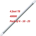Ballast Bypass 4ft 4000k T8 T12 Fluorescent Bulbs Replacement Milky 4/10/25 Pack. Fixed Price $87.89.