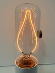 Vtg Abco Gas Flame Flicker Tubular Light Bulb Magnetic Carbon Filament #03700. Fixed Price $150.00.