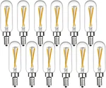 Beonllay Dimmable T6 Led Bulbs 25w Candelabra 3000k Soft White, Clear Vint. Fixed Price $27.06.