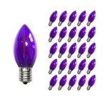 Chyparty 25 Pack C7 Replacement Bulbs, Dark Purple Led Halloween Light Bulbs .... Fixed Price $20.07.
