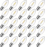 25 Pack C9 Led Christmas Light Bulbs, Clear Plastic Shatterproof Bulbs R. Fixed Price $32.65.