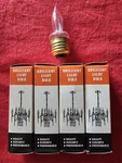 Nos Chandelier Light Bulbs Flame Tip Clear 7.5w 130v E26 Edison Japan Lot 5. Fixed Price $54.99.
