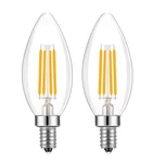 Led Filament Candle Set 2 Count E14 Base 2700k Warm White Light. Fixed Price $20.95.