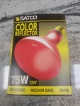 Satco S3240 75r30/red Color Reflector Light 75w 130v, Indoor (or4b). Fixed Price $7.00.
