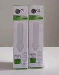 Lot Of 2! Goodlite G-20014 18-watt Compact Fluorescent Plug-in 4-pin Light Bulb. Fixed Price $9.99.