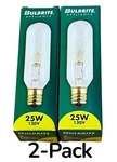 Bulbrite 707125 Tubular Lamp Light Bulb 25w 120v T6 Clear Candelabra ( 2-pack ). Fixed Price $12.99.