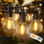 Brightown Outdoor String Lights, 50ft 25 - Bulbs (pack Of 1), Black. Fixed Price $28.01.