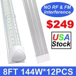 12 Pack 8ft Led Shop Lights Fixtures No Rf 144w 18000lm Super Bright For Garage. Fixed Price $249.49.