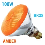 Amber Orange Reflector Bulb 100w Br38 120v Medium E26 Base 100br38/a. Fixed Price $8.03.