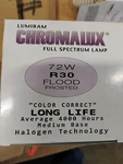 Chromalux Frosted Reflector Light Bulb R30-72w Full Spectrum Color Correct. Fixed Price $24.94.
