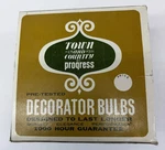 Progress Town And Country P-7600 Vintage Decorator Bulbs Box Of 25 Nos 130v 15w. Fixed Price $40.00.