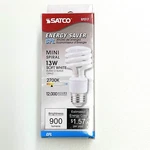 Satco S7217 13w Mini Spiral 2700k Cfl Lampt2 60w Equal Tcp 4t213 Replacement. Fixed Price $6.50.