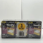 Philips Clear Vanity Globe Light Bulbs 40w G25 Medium Base 3 Pack - New. Fixed Price $20.97.