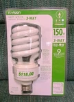 N:vision Fluorescent Spiral 3-way Bulb 32w=150w Lasts 9 Years (nip). Fixed Price $18.79.