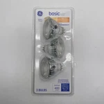 3-pack Ge Basic Indoor Flood 480 Lumens Mr16 Gu10 Base 12volt Light Bulbs Lb6. Fixed Price $8.00.