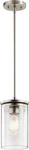 Kichler 43996ni Crosby 1-light Brushed Nickel Hanging Pendant With Clear Glass. Fixed Price $44.99.
