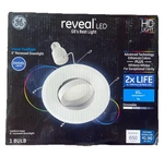 Ge Reveal Hd+ Led 65-watt Replacement 6" Recessed Light Indoor Floodlight Swivel. Fixed Price $18.23.