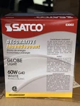 Satco S3002 G40 60w 60 Watt White Globe Incandescnt Light Bulb 5" Diameter. Fixed Price $13.95.