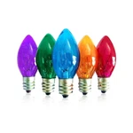 Chyparty C7 25-pack Multi-color 5w Incandescent Bulbs E12 Candelabra Christmas. Fixed Price $46.23.