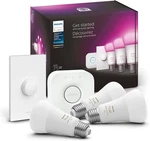 Philips Hue Smart Light Kit Bridge, Button, 3 Led Bulbs Color Ambiance 1100lm. Fixed Price $139.95.