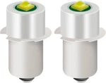 2 Pack Led Flashlight Replacement Bulb With 18v 12v 19.2v 6-24 Volt And 3w. Fixed Price $12.54.