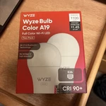 Wyze Wlpa19c 1100lm Wi Fi Rgb Dimmable A19 Led Color Smart Bulb. Fixed Price $9.00.