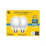 Ge Ultra Bright Led 100 Watt Replacement, Daylight, G25 Vanity - 2 Globe Bulbs. Fixed Price $14.99.