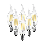 Anwio Flame Tip Led Filament Bulb Candelabra E12 Base, Dimmable... Fast Usa Ship. Fixed Price $21.81.