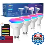 Lepro Bg1 Ai Gu10 Smart Bulb - Rgbcw Dimmable Color Changing Led Bulbs Works Wit. Fixed Price $91.94.