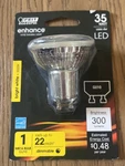 Led Bulb 4 Watts Mr16 Feit Electric 300 Lumens Bright White Reflector 35 Watt. Fixed Price $8.50.