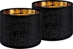 Go&so Black Lamp Shades Set Of 2, Drum Lampshades With Laser Drilling Design, Me. Fixed Price $78.00.