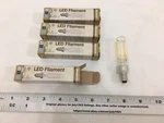 (4) New Bulbrite 2.5w Led T6 2700k Filament Bulbs E12 Base Clear Dimmable. Fixed Price $33.90.