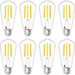 Sunco 8 Pack Dusk To Dawn Indoor Residential Vintage Led Edison Bulbs, 75w Equiv. Fixed Price $142.77.