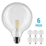 6 Pack Satco S21252 Led Filament Globe Bulb 120v 6w 60w G40 Medium E26 2700k. Fixed Price $49.99.