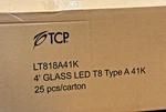 Tcp Lt818a41k 4' Glass Led T8 Tube Type A 4100k 25 Pack (full Box) -new. Fixed Price $155.99.