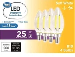 Great Value Led Light Bulb, 3w (25w Equivalent) B10 Deco Lamp E12 Candelabra.... Fixed Price $7.00.