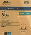 2 Cree Light Bulbs Indoor Flood Led Br30 65w 8.5 W Dimmable 5000k Daylight. Fixed Price $16.96.