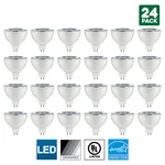 24 Pack Sunlite Mr16 Led Bulb, 12v, 7 Watt, 5000k, Gu5.3 Base, Dimmable. Fixed Price $131.77.