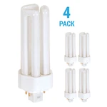 4 Pack Cf26dt Pl-t 26w F26tbx Triple Tube Bulbs T4 4-pin Gx24q-3 5000k Daylight. Fixed Price $17.99.