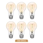 Edishine 6 Pack A19 Led Bulb, Dimmable Vintage Edison Light, E26 Base. Fixed Price $23.99.