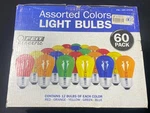 Feit Electric 60 Pack Sign Lamps Light Bulbs Only 5 Colors 12 Each 11s14-tr-130. Fixed Price $47.95.