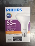 Led Indoor Reflector - Philips 65w/9w 9br30/led/827/dim 120v. Fixed Price $11.99.