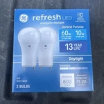 Ge Refresh Dimmable Led A19 Gu24 Base Hd Light 800 Lumens 10.5w Pack Of 2. Fixed Price $9.00.