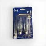 Ge 15 Watts 27500 Blunt Tip Light Bulb 2-pack Nos 15bc Cd2. Fixed Price $16.45.