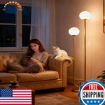 Acohook 63in Dimmable Floor Lamp Shelf Unique Globe Gold Tall Standing Lamps 2. Fixed Price $103.75.